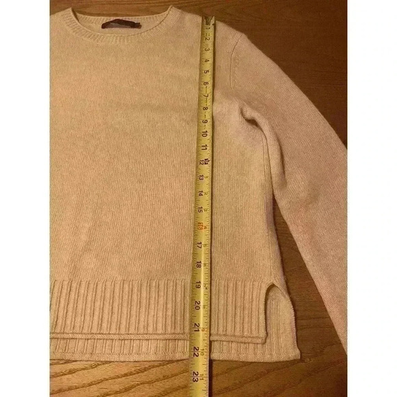 Jenni Kayne Everyday Sweater XS Oatmeal Beige Cream Wool Cashmere Blend Pullover - Picture 9 of 11